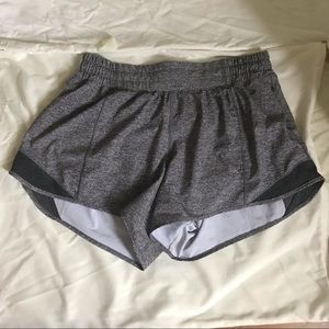 Luluemon Hotty Hot shorts 4” gray